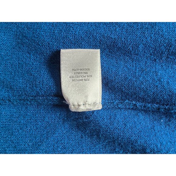 Christopher & Banks Blue Open Front Cardigan Sweater With Button Cuffs Size M - Picture 4 of 10